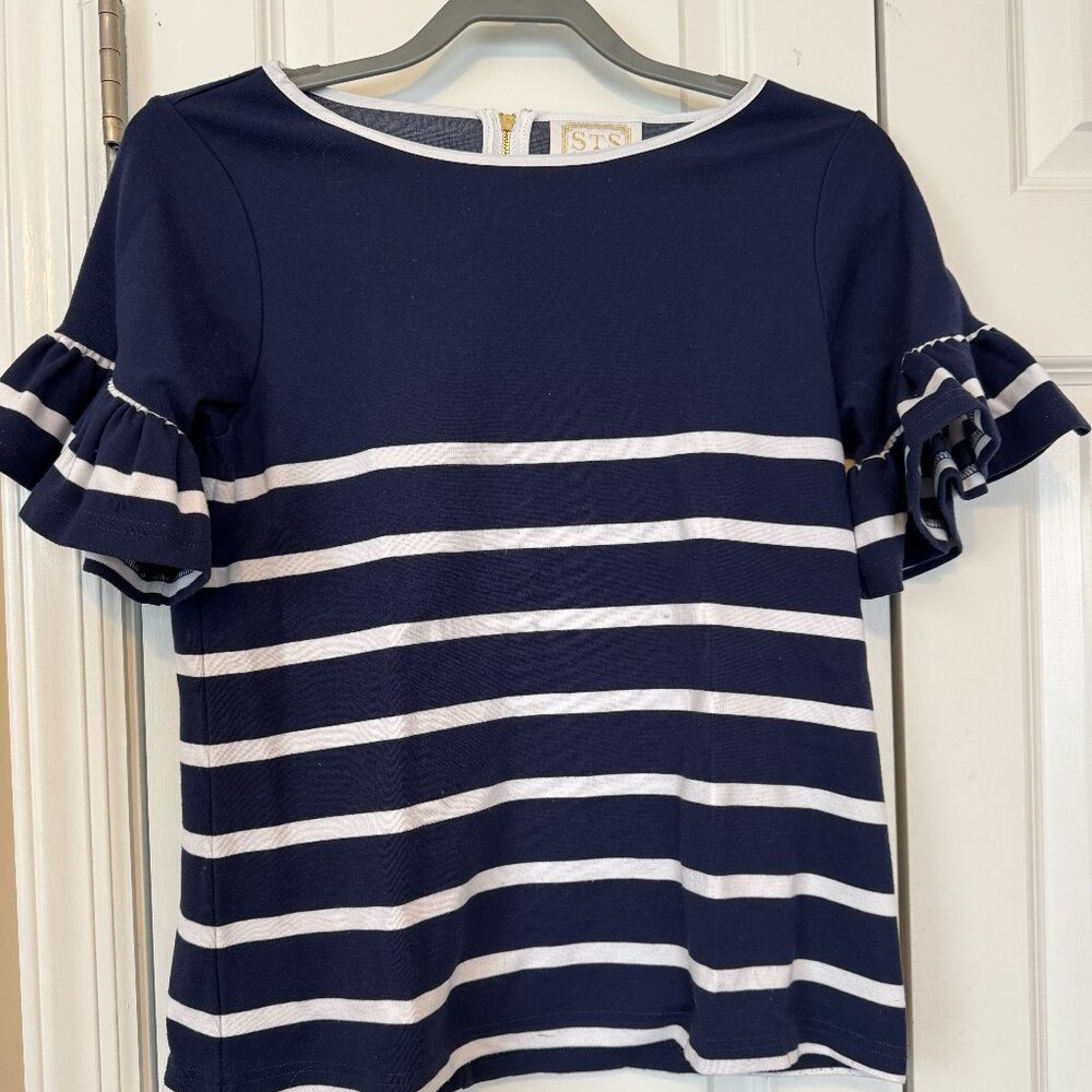 Sail to Sable Ruffled Sleeve Shirt